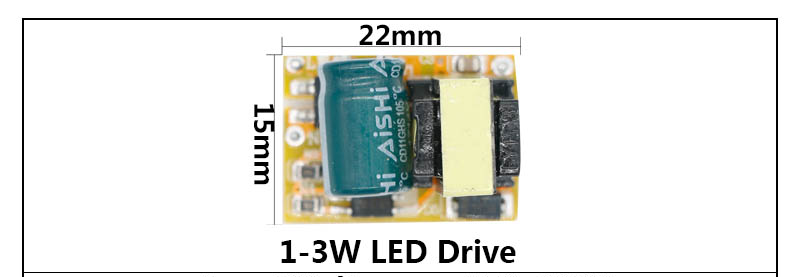 1-3W LED Driver（Use 2 years） Input Voltage : 260V Output Voltage : 3-12V Output Current : 180-200